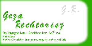 geza rechtorisz business card